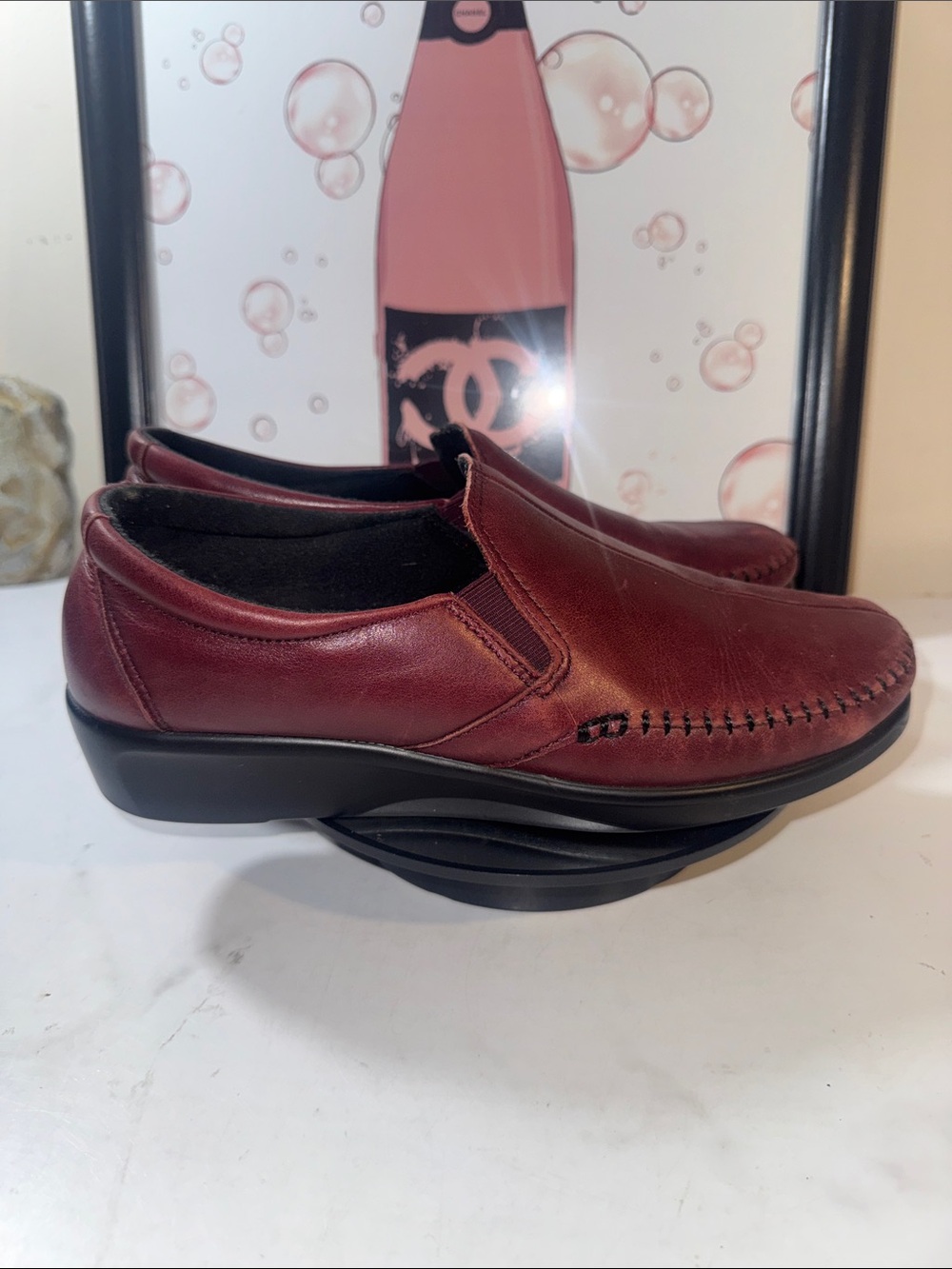 SAS Women's Dream Comfort Slip-On Loafers in Burgundy - Size 8.5M - Picture 5 of 11